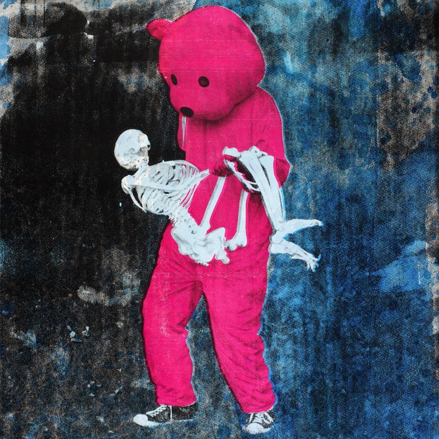 Cara Delevingne selects Paul Robinson's Pink Bear print for art4animals.