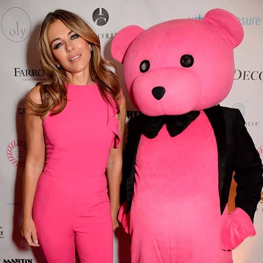 Elizabeth Hurley and The Pink Bear